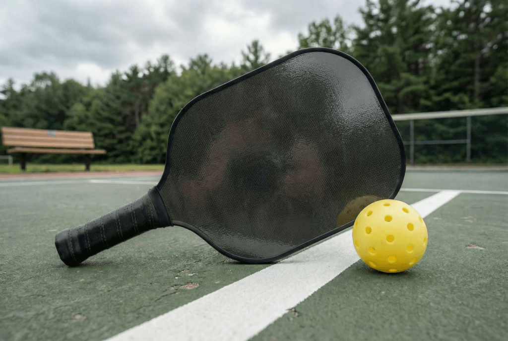 fiberglass pickleball paddle surface showing power and pop for advanced players