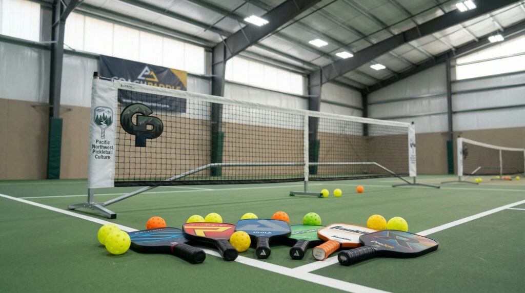 “Beginner practicing pickleball swing drills with controlled paddle mechanics and proper footwork.”