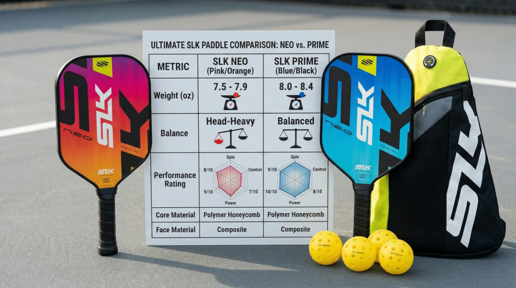 “Best pickleball paddle for beginners displayed on an outdoor court, showing a lightweight design ideal for new players.”