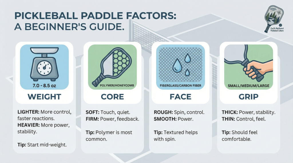 Best Pickleball Paddle for Beginners comparison chart