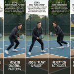 “pickleball transition footwork practice routine drill”