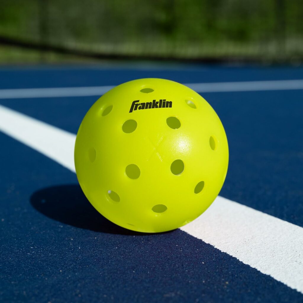 “Visual example of indoor pickleball vs outdoor pickleball hole patterns.”