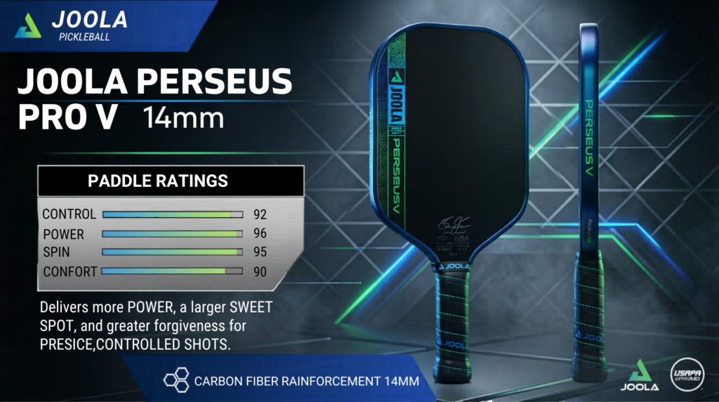 JOOLA Perseus Pro V paddle included in top JOOLA pickleball paddles 2026 guide