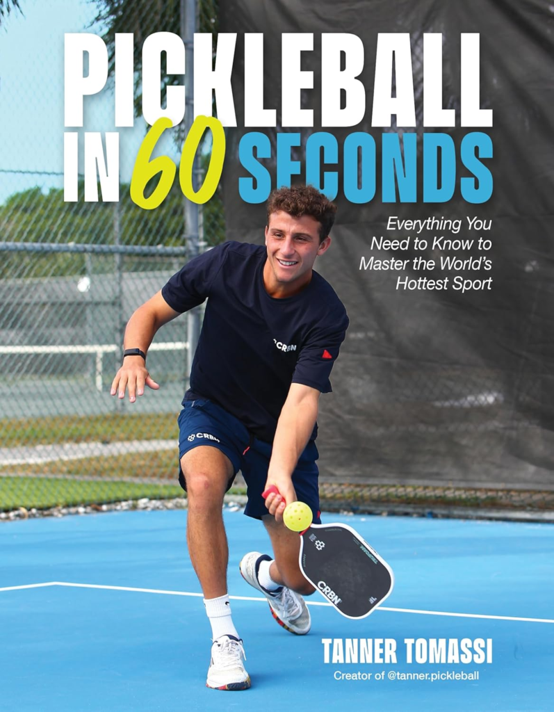 “Best Pickleball Books on Amazon displayed with paddles and balls”