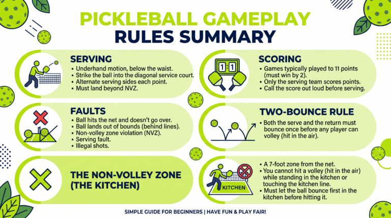 Pickleball Gameplay Rules Summary